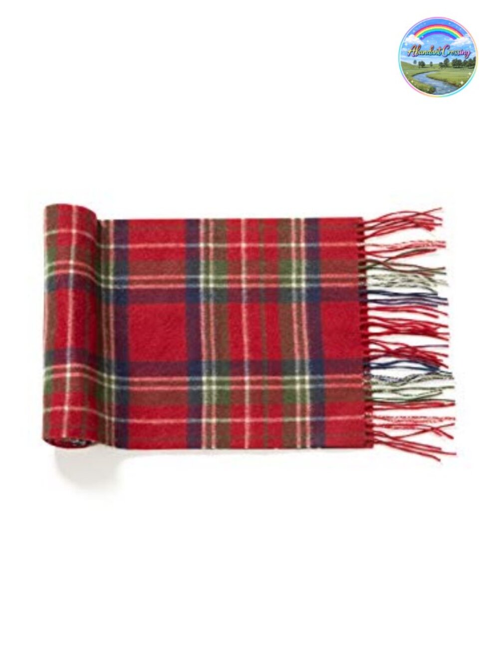 100% Pure Cashmere Winter Scarf with Fringe